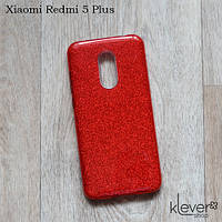 TPU чохол накладка Elysian rain для Xiaomi Redmi 5 Plus (червоний із блискітками)
