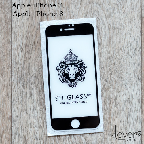 Захисне скло 2,5D для Apple iPhone 7 (black) (клеїться всією поверхнею (5D)))