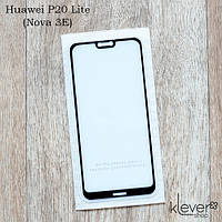 Захисне скло 2,5D для Huawei P20 Lite (black) (клеїться всією поверхнею (5D)))