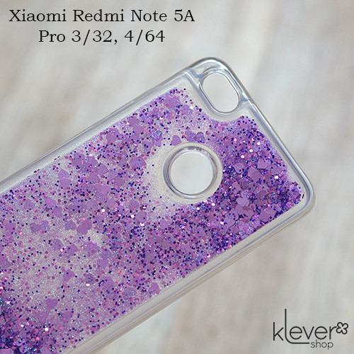 TPU Чохол накладка Aquarium hearts для Xiaomi Redmi Note 5A Pro 3/32, 4/64 (violet hearts)