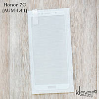 Защитное стекло для Honor 7C (AUM-L41), Full Cover, white silk