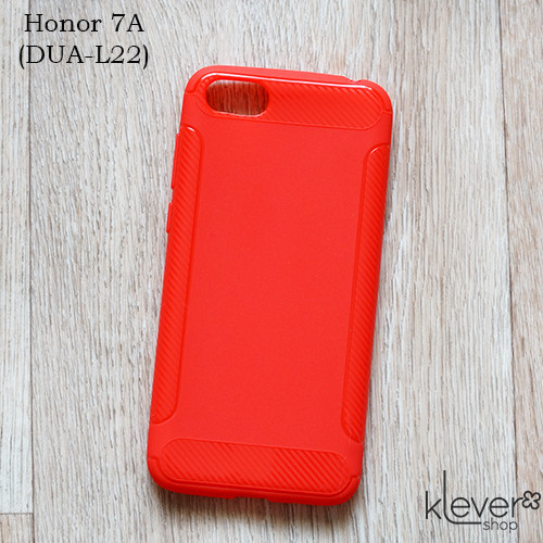 Силіконовий чохол накладка для Honor 7A (DUA-L22) (red "Carbon")