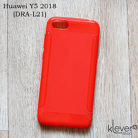 Силіконовий чохол накладка для Huawei Y5 2018 (DRA-L21) (red "Carbon")