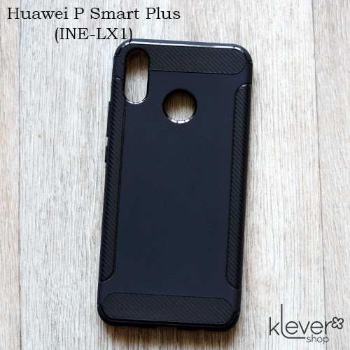 Силіконовий чохол накладка для Huawei P Smart Plus (INE-LX1) (black "Carbon")