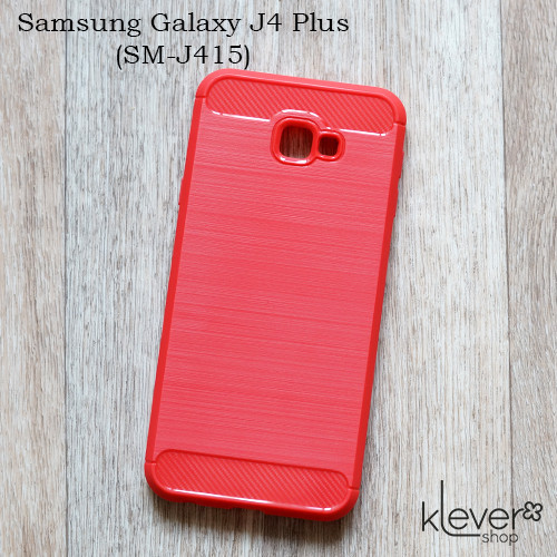 TPU чехол для Samsung Galaxy J4 Plus (SM-J415) (red "Carbon")