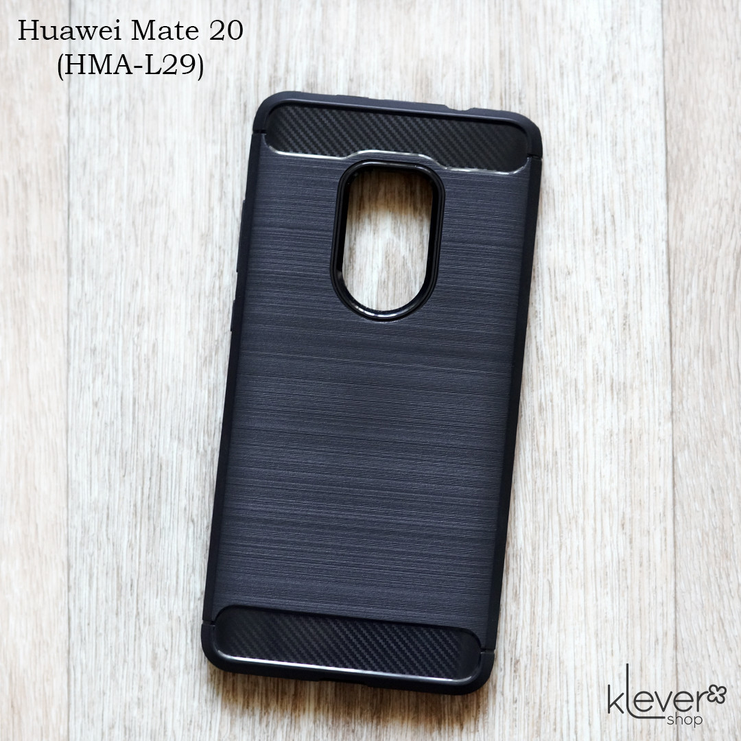 TPU чехол накладка для Huawei Mate 20 (HMA-L29) (black "Carbon")