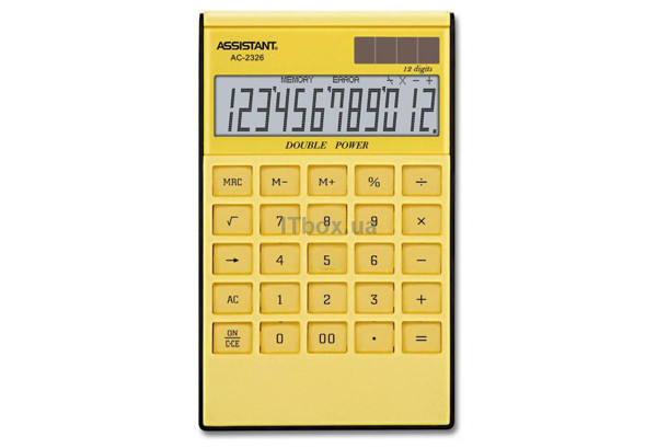 Калькулятор Assistant AC-2326 12-розрядний 183*107*15мм чорний/сріблястий - фото 3 - id-p842891502