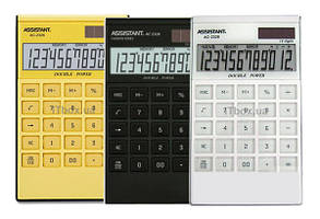 Калькулятор Assistant AC-2326 12-розрядний 183*107*15мм чорний/сріблястий