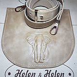 Клапан для сумки "Слон". Колір "Слонова кістка", фото 4