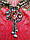 Довга жіноча колоритна туніка кафтан оздоблена стразами навколо декольте №11961, фото 4