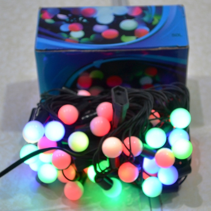 Новорічна гірлянда Кульки 4 кольори 40 ЛЕД 25 мм.