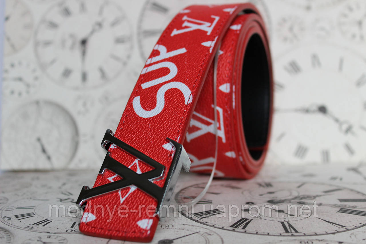 Louis Vuitton Supreme Belt Red