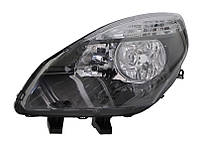 Ліва передня фара Renault Grand Scenic III 2009-2012 H7/H7, автом. рег., чорна рамка 551-1177L-LDEM2