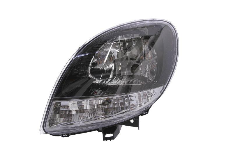 Ліва передня фара Renault Kangoo 2003-2008 H4 з білим поворот., чорна рамка, авто. регул. 551-1145L-LDM2C