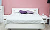 Ліжко 140 Б'янко полуторне Білий глянець МДФ, фото 4