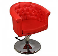 Парикмахерское кресло А005 Красное гладкое