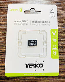 Картка пам'яті 4Gb micro SD Verico