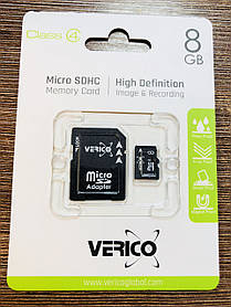 Картка пам'яті 8Gb micro SD Verico 