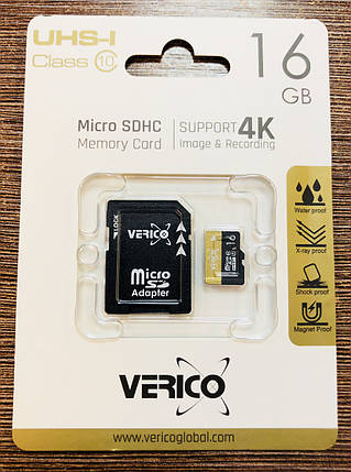 Картка пам'яті 16 Gb micro SD Verico , фото 2