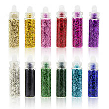 Бульйонки для дизайну нігтів у колбочках, 12 шт.