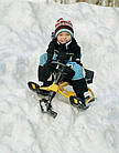 Снігокат дитячий Kayoba санки з кермом і гальмом для дітей, фото 3