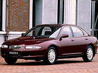 Скло вітрове (лобове) Mazda Xedos 6 (Седан) (1992-1999), BENSON, Вітрове зелененя. смуга голуб.