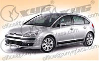 Стекло ветровое (лобовое) Citroen C4 (Хетчбек) (2004-2010), BENSON, Ветровое зелен.-ТТЗ полоса голуб. VIN