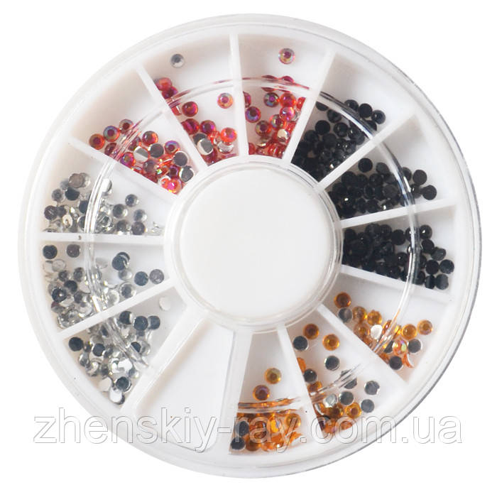 Стрази для нігтів в карусельці (4 кольора)