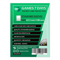 Протекторы для карт Games 7 Days 100 шт. (63.5 х 88 мм) Standard Quality