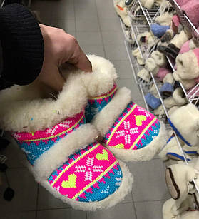 Чуні дитячі з овчини, панчохи з овечої вовни