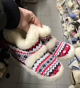 Чуні дитячі з овчини, панчохи з овечої вовни