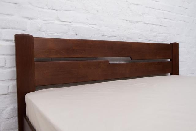 Кровать двуспальная Айрис без изножья (изголовье, орех темный)