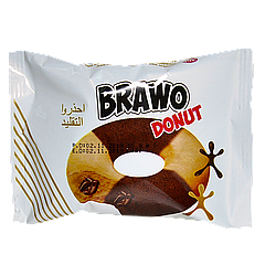 Кекс Brawo Donut мармуровий з какао начинкою 50г (уп/24шт)