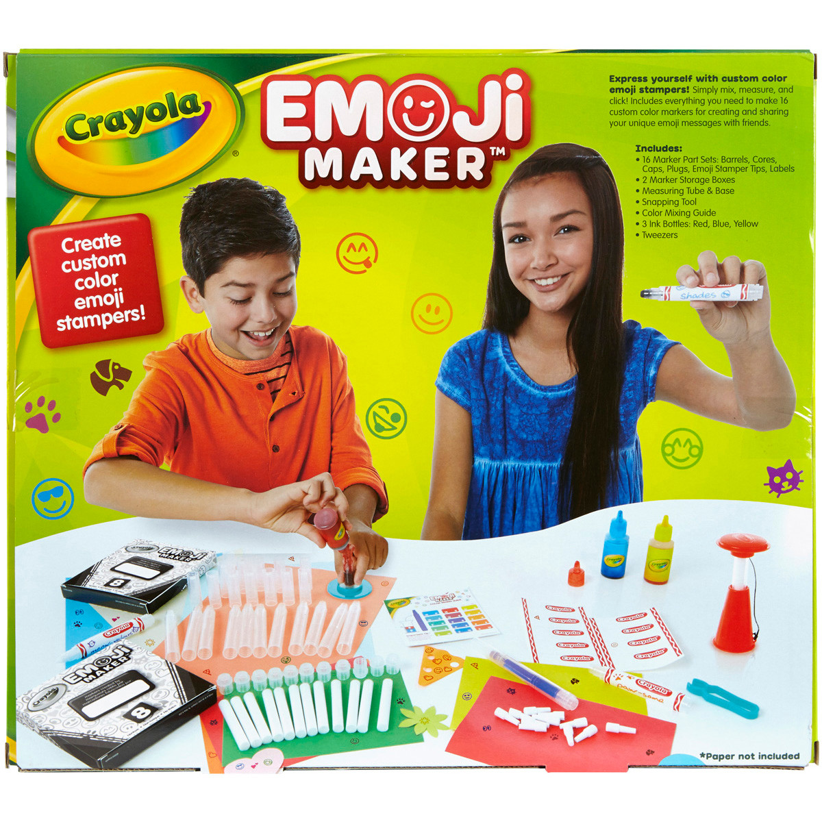 Набір для створення маркерів-смайлів Crayola Emoji Maker друк-штамбік - фото 2 - id-p845631228
