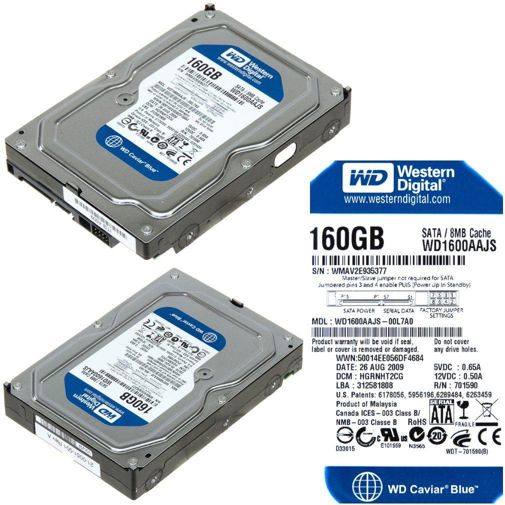 Жорсткий диск Western Digital Caviar Blue 160Gb 7200rpm 8MB (WD1600AAJS) 3.5" SATAII БВ