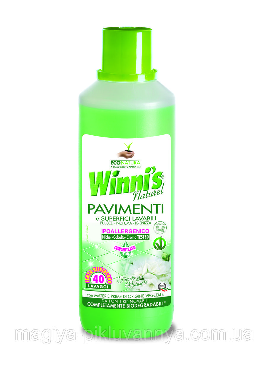 Гипоалергенное средство для мытья и дезинфекции пола Winni s Pavimenti e Superfici 1л, арт.000644 - фото 1 - id-p845656148