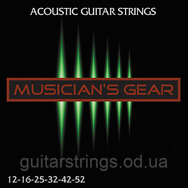 Струны Musician's Gear 80/20 Bronze Acoustic Guitar Strings 12-52