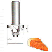 Фреза ГЛОБУС 1017 D15 d8 R1 кромочная калевочная