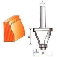 Фреза ГЛОБУС 2206 D30 d8 h25 кромочная фигурная с нижним подшипником