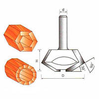 Фреза ГЛОБУС 2516 D45 d8 h22 кромочная конусна