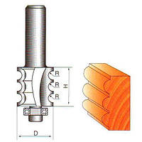 Фреза ГЛОБУС 2502 D30 d8 h35 R4 кромочная фигурная с нижним подшипником
