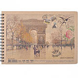 Альбом A5 KRAFT 40 аркушів, 120г / м², спіраль, фото 3