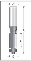 Кромочная Фреза пряма з нижнім підшипником DIMAR D12.7 h12.7 d6