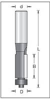 Кромочная Фреза пряма з нижнім підшипником DIMAR D12.7 h12.7 L71