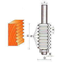 Фреза ГЛОБУС 2500 D20 d8 h24 кромочная фігурна