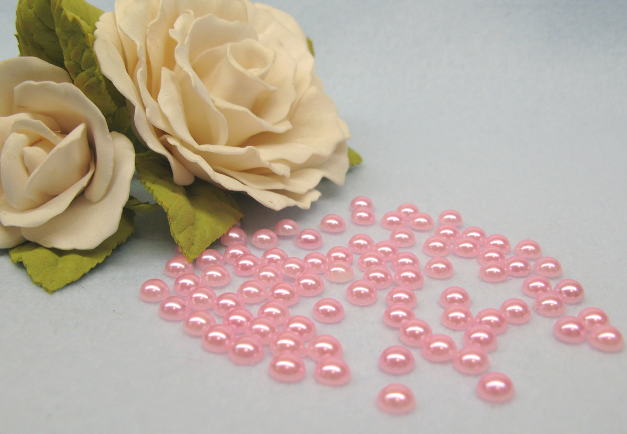 Полусусини перлинні, 6 мм, 10 грам, колір рожевий, ціна 7 грн — 160-170 шт.