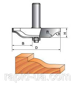 Фреза ГЛОБУС 3003 D93 d12 h14 Фигирейная горизонтальна