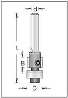 Кромочная Фреза зі змінними ножами DIMAR D12.7 h8.5 L57 d6 нижній підшипник