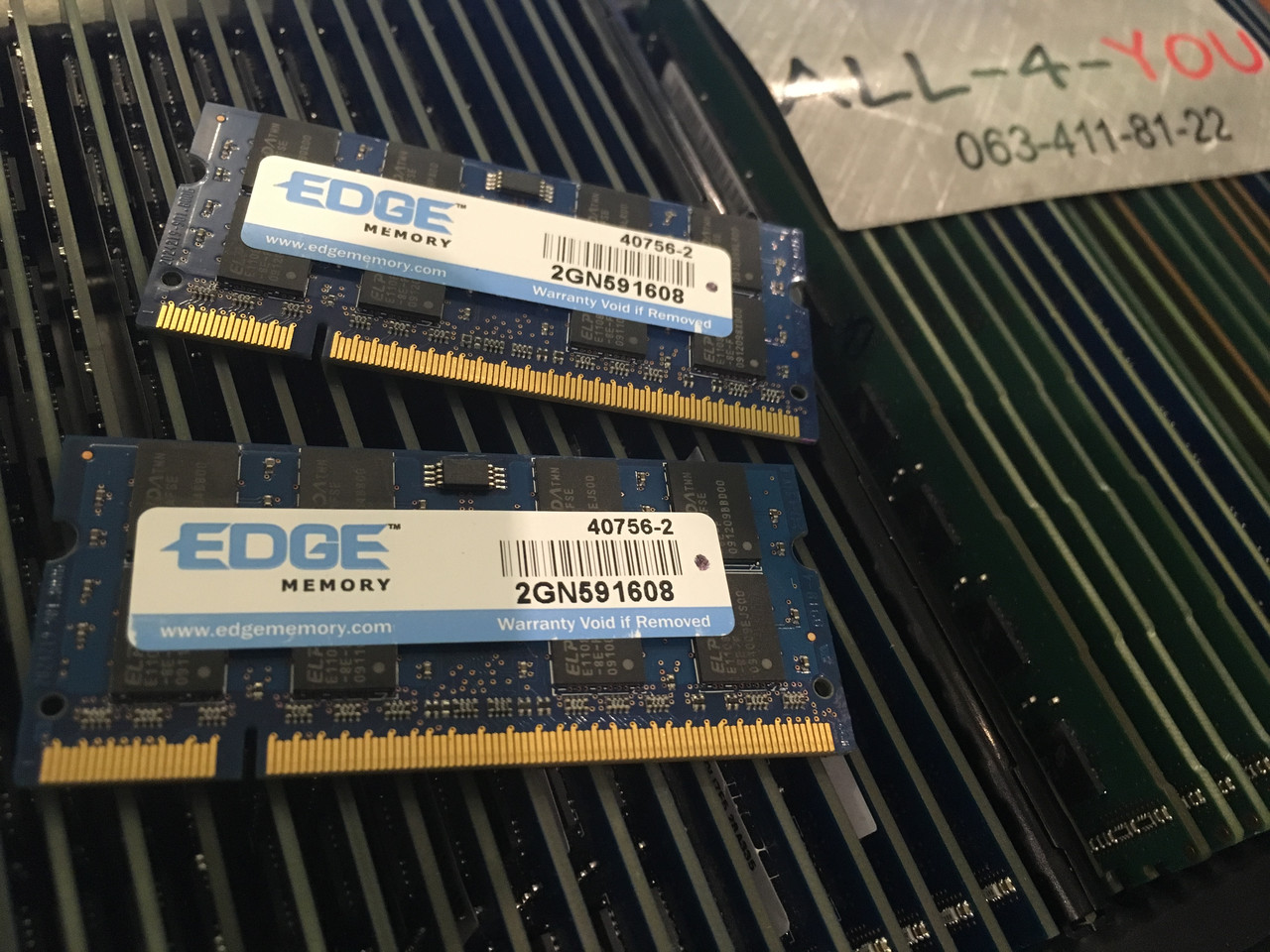 Оперативна пам'ять EDGE DDR2 2GB SO-DIMM PC2 6400S 800mHz Intel/AMD