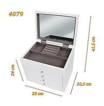 Дерев'яна скриня для біжутерії 24х28 см, фото 3